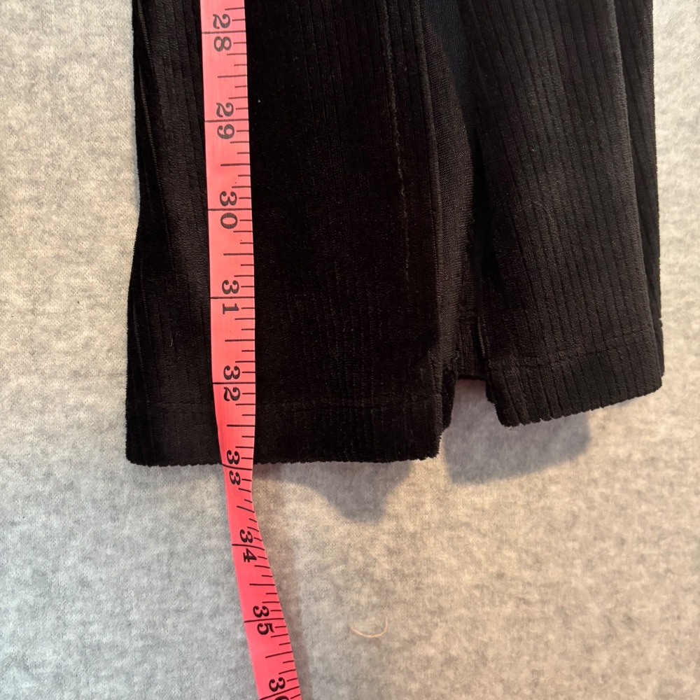 Kohl's Black Luxe Corduroy Women's XS Ribbed Stretch Pants‎ Flare Bell Bottom - Picture 6 of 10